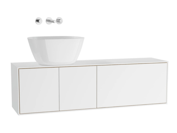 VOYAGE FOR BOWLS - Wall-mounted wooden vanity unit with doors by VitrA Bathrooms - view 3